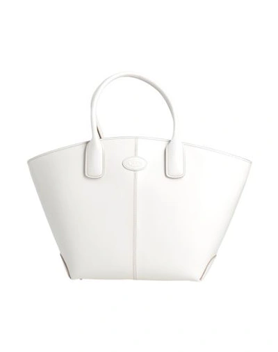 Shop Tod's Woman Handbag Off White Size - Calfskin
