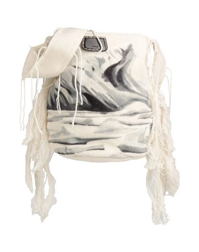 Shop Chloé Woman Cross-body Bag Cream Size - Virgin Wool, Cashmere, Lambskin In White