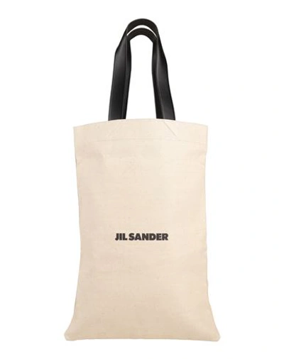 Shop Jil Sander Woman Shoulder Bag Sand Size - Leather, Textile Fibers In Beige