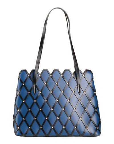 Shop Valentino Garavani Woman Handbag Navy Blue Size - Leather