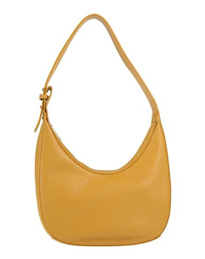 Shop Laura Di Maggio Woman Shoulder Bag Mustard Size - Leather In Yellow