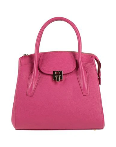 Shop Laura Di Maggio Woman Handbag Fuchsia Size - Leather In Pink