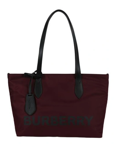 Shop Burberry Logo Tote Bag Woman Shoulder Bag Red Size - Polyamide
