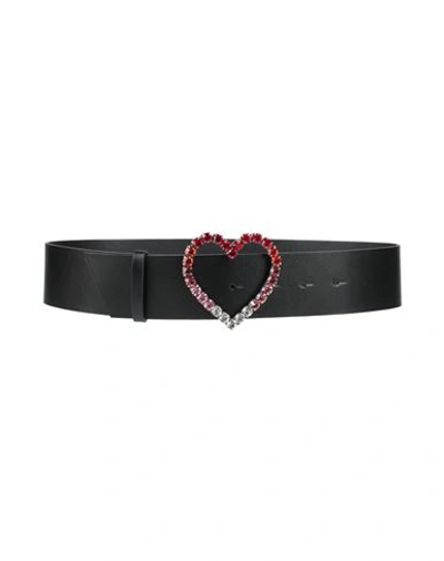 Shop Vivetta Woman Belt Black Size 34 Calfskin