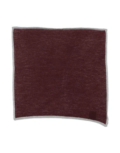 Canali Man Scarf Brick Red Size - Silk, Cashmere In Red