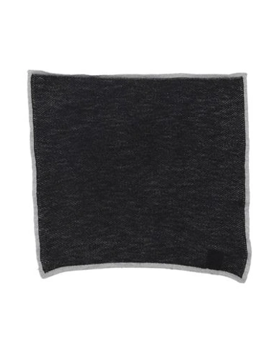 Canali Man Scarf Steel Grey Size - Silk, Cashmere In Black