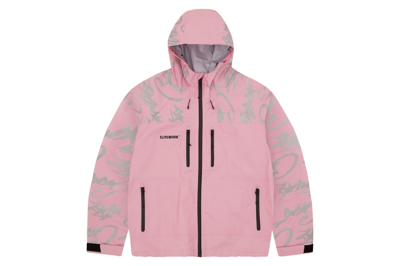 Pre-owned Corteiz Elitework Waterproof Shell Jacket Pink