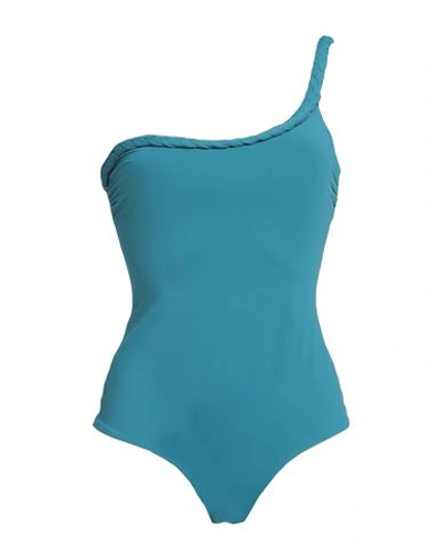 Shop Khaven Woman One-piece Swimsuit Deep Jade Size Xl Polyamide, Elastane In Green