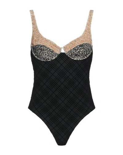 Shop Me Fui Woman One-piece Swimsuit Black Size M Polyester, Elastane