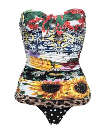 Shop Dolce & Gabbana Woman One-piece Swimsuit Black Size 2 Polyamide, Elastane