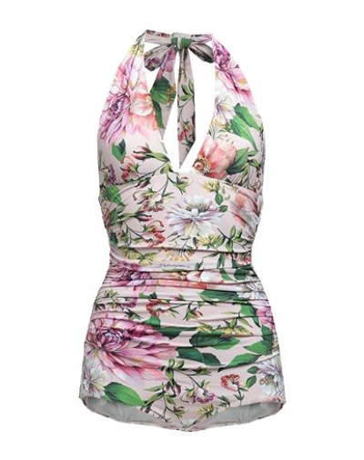 Shop Dolce & Gabbana Woman One-piece Swimsuit Pink Size 6 Polyamide, Elastane