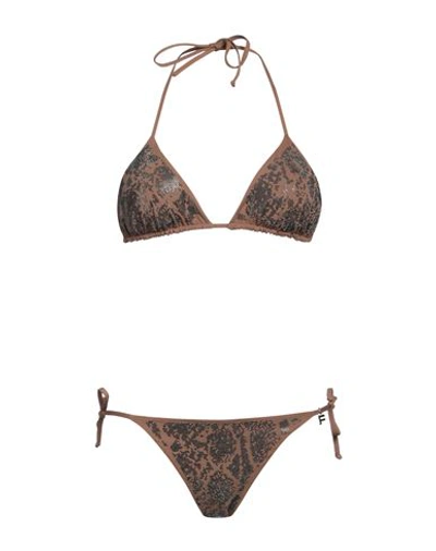 Shop Fisico Woman Bikini Cocoa Size M Polyamide, Elastane In Brown