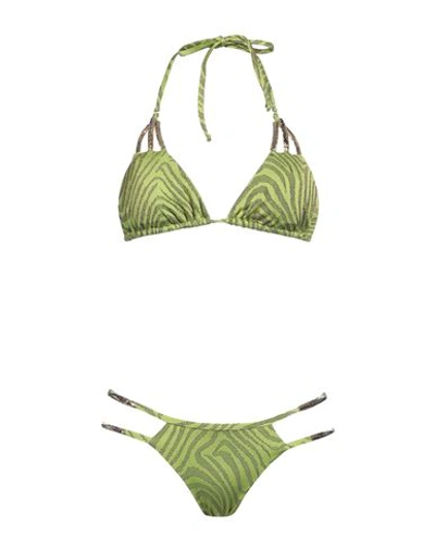 Shop Miss Bikini Luxe Woman Bikini Acid Green Size M Polyamide, Elastic Fibres, Metallic Fiber