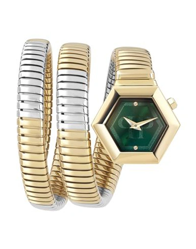 Shop Philipp Plein $nake Hexagon Bracelet Watch Woman Wrist Watch Gold Size - Stainless Steel