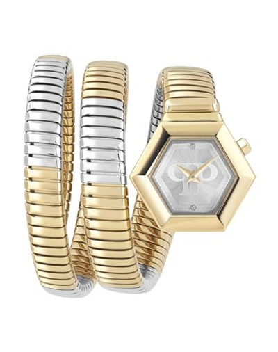 Shop Philipp Plein $nake Hexagon Bracelet Watch Woman Wrist Watch Gold Size - Stainless Steel