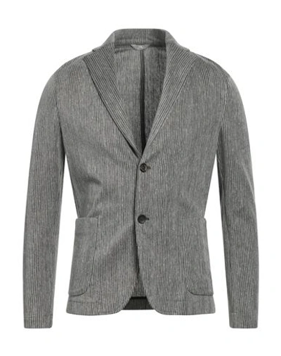 Shop Fradi Man Blazer Steel Grey Size 40 Cotton, Linen
