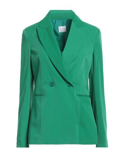 Shop Merci .., Woman Blazer Green Size 8 Polyester, Elastane