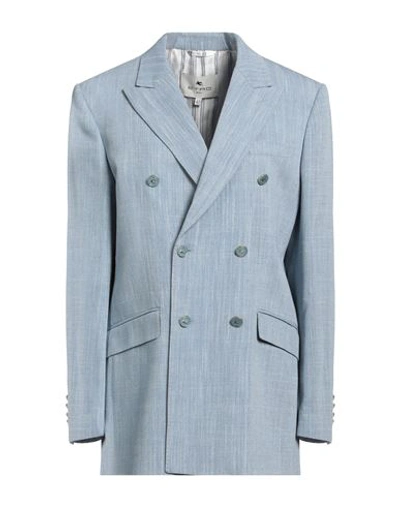 Shop Etro Woman Blazer Slate Blue Size 8 Viscose, Polyester