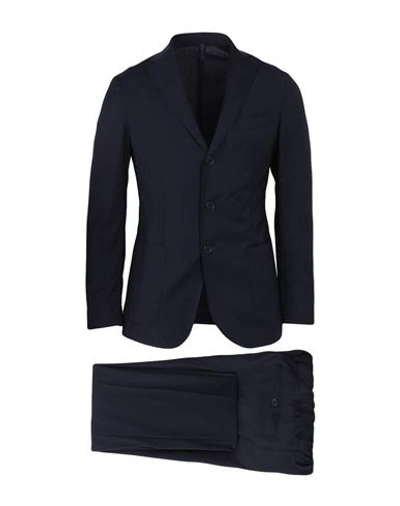 Shop Santaniello Man Suit Midnight Blue Size 36 Polyester, Wool, Elastane