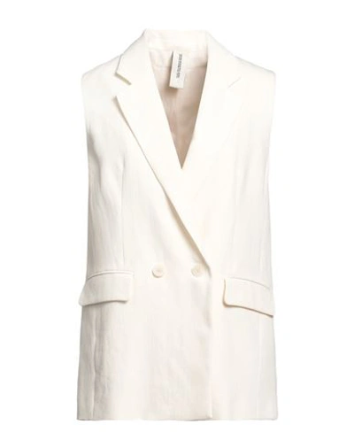 Shop Drykorn Woman Blazer Ivory Size 3 Linen, Viscose In White