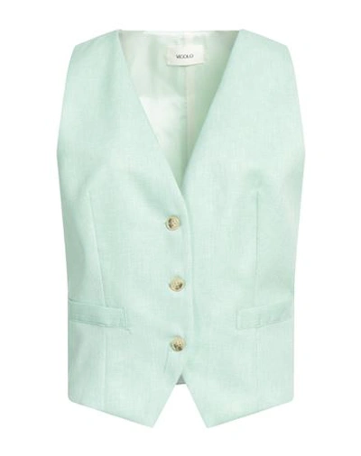 Vicolo Woman Vest Light Green Size M Polyester In Green