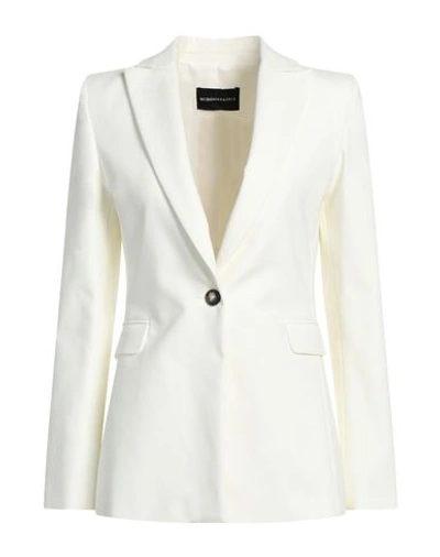 Shop Bcbgmaxazria Woman Blazer White Size 8 Cotton, Elastane