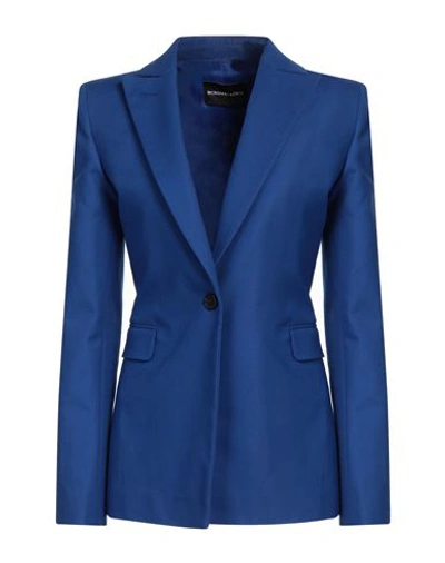 Shop Bcbgmaxazria Woman Blazer Blue Size 10 Cotton, Elastane
