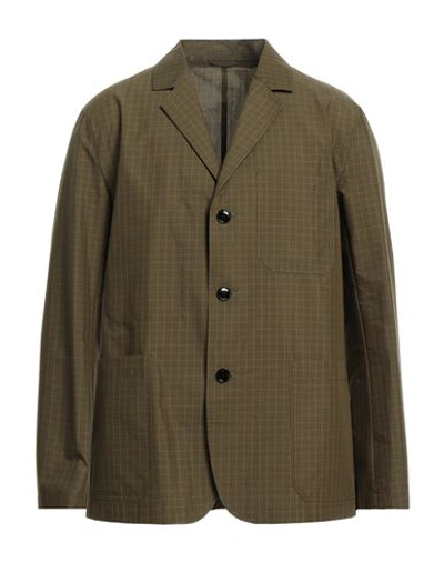 Shop Liu •jo Man Man Blazer Military Green Size 40 Cotton, Polyester