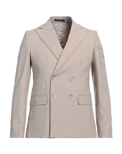 Shop Eredi Del Duca Man Blazer Ivory Size 36 Polyester, Wool, Elastane In White