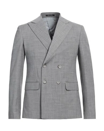 Shop Eredi Del Duca Man Blazer Light Grey Size 36 Polyester, Wool, Elastane