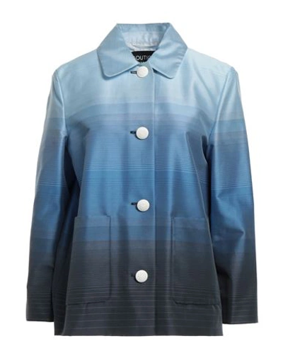 Shop Boutique Moschino Woman Blazer Blue Size 12 Cotton, Polyamide