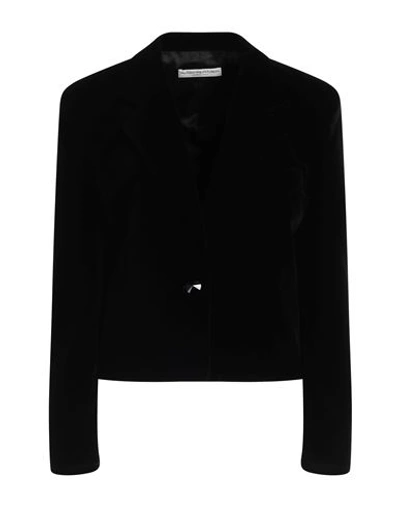 Shop Alessandra Rich Woman Blazer Black Size 6 Cotton, Elastane