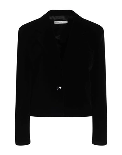 Alessandra Rich Woman Blazer Black Size 6 Cotton, Elastane In Black