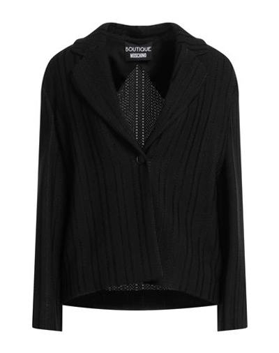 Shop Boutique Moschino Woman Blazer Black Size 6 Viscose, Cotton