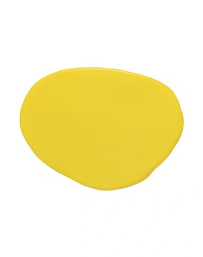 Shop Maison Margiela Woman Brooch Yellow Size - Plastic, Steel