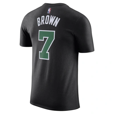 Shop Jordan Brand Jaylen Brown Black Boston Celtics 2022/23 Statement Edition Name & Number T-shirt