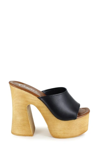 Candies Mia Platform Slide Sandal In Black