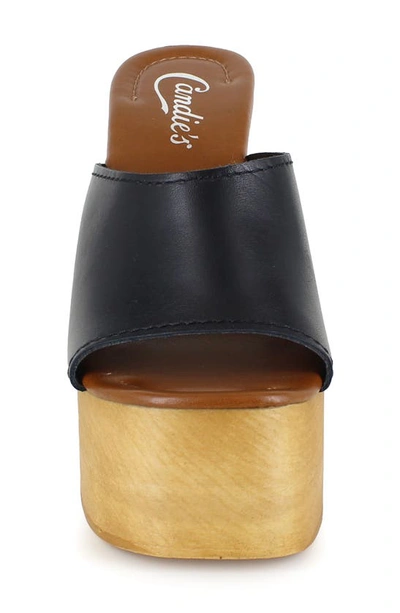 Candies Mia Platform Slide Sandal In Black