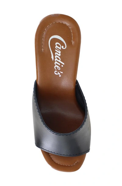 Candies Mia Platform Slide Sandal In Black