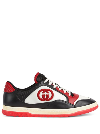 Shop Gucci Black Mac80 Leather Sneakers