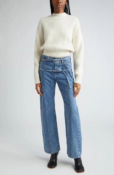 Jacquemus La Maille Logo Jacquard Alpaca & Merino Wool Blend Sweater In Light Beige