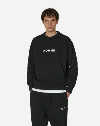 Shop Comme Des Garçons Homme Deux Logo Crewneck Sweatshirt In Black