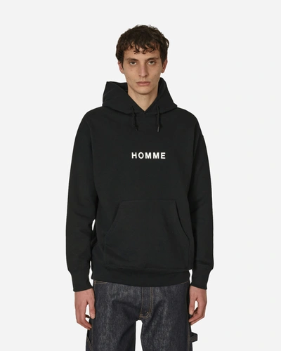 Shop Comme Des Garçons Homme Deux Logo Hooded Sweatshirt In Black