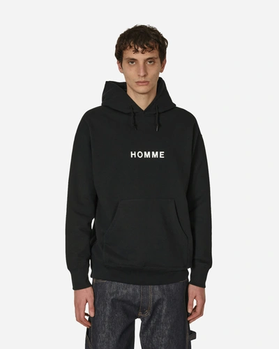 Comme Des Garçons Homme Deux Homme-print Cotton Hoodie In Black