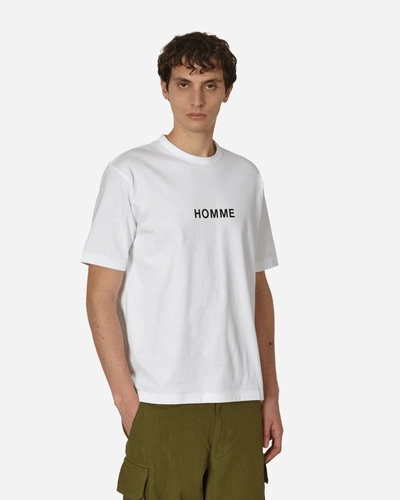 Shop Comme Des Garçons Homme Deux Logo T-shirt In White