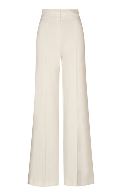 Shop Andres Otalora Eres Libertad High-rise Straight-leg Pants In Off-white