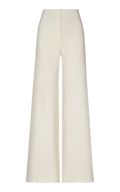 Shop Andres Otalora Das Vida High-rise Wide-leg Pants In Off-white