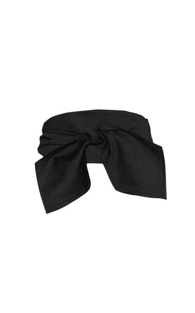 Shop Andres Otalora Cargueros Cotton Bow Belt In Black