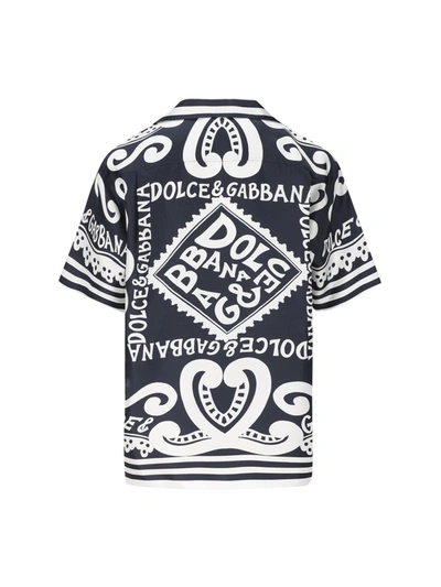 Shop Dolce & Gabbana Shirts In Dg Navy F.blue