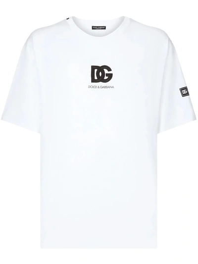 Shop Dolce & Gabbana T-shirt With Logo Application In White
